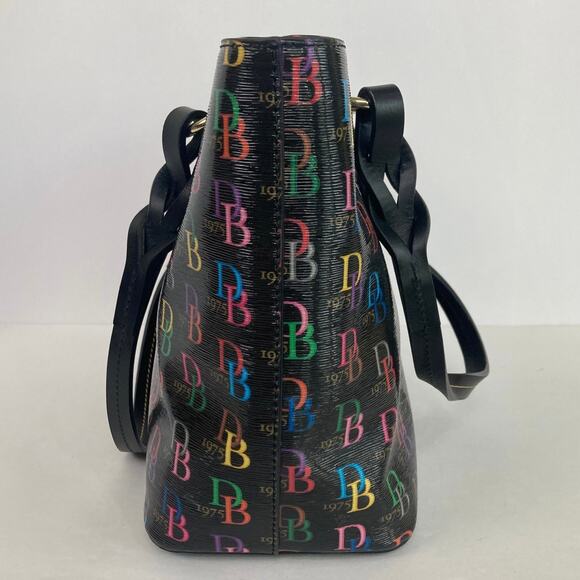 Dooney & Bourke Multi Color Monogram DB75 Nelly Tote Shoulder Bag - Picture 4 of 14
